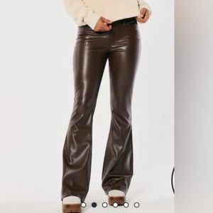 Hollister Vegan Leather Flare Pants